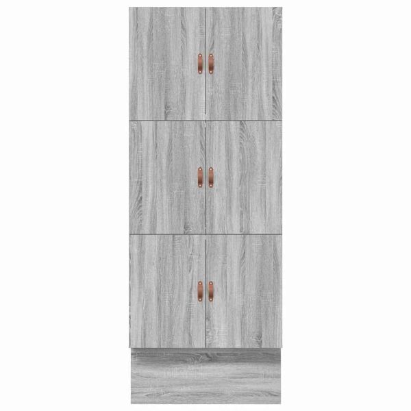 Легло с място за съхранение Сив Сонома 90 cm Инженерно дърво