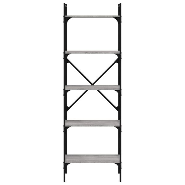 Библиотека 5 рафта сив сонома 56x31,5x174 см инженерно дърво