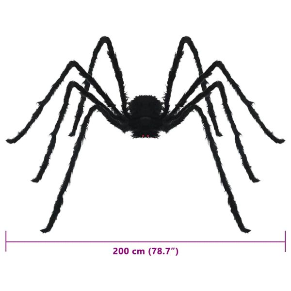 Декорация с паяк за Хелоуин 3 pcs Черно 200 cm