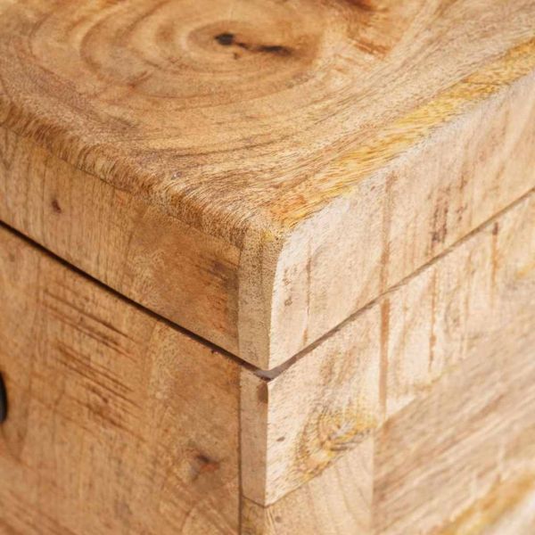 Кутия за съхранение със съхранение Кафяво Солидно мангово дърво