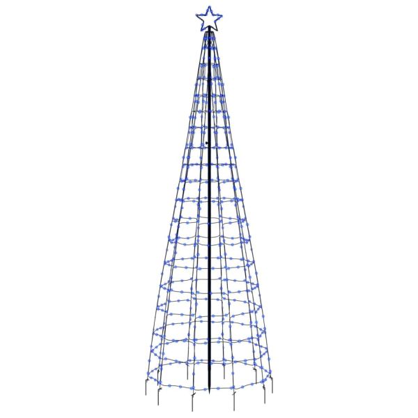 Коледна светеща елха с шипове 570 LED Синьо 300 см