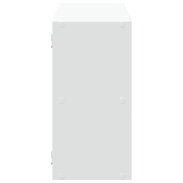 Стенен рафт, бял, 100x25x50 см, инженерно дърво