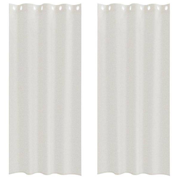 Перде от воал С завеси 2 pcs Крем 260 x 140 см Полиестер