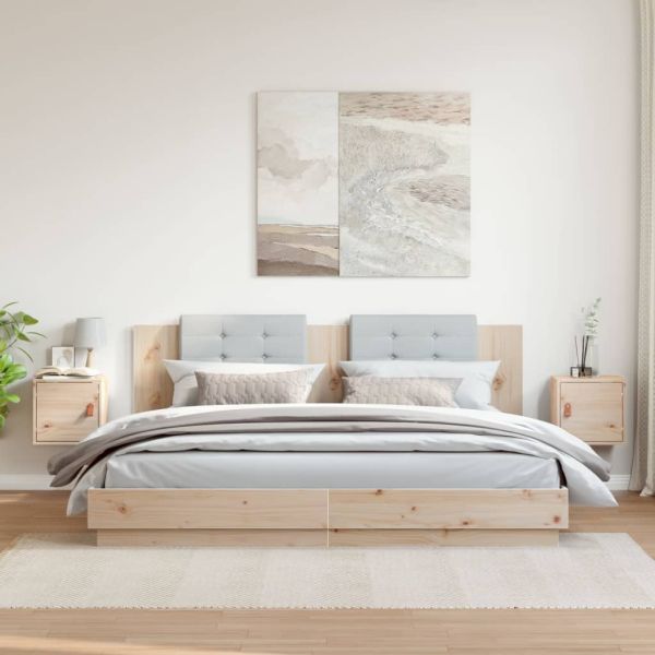 Стенни шкафове, 2 бр, 31,5x30x30 см, бор масив