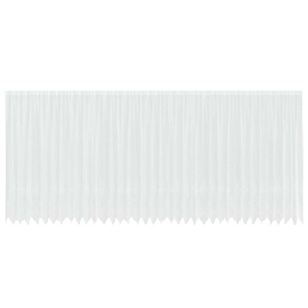 Перде от дантела С завеси Флорален Бяло 240x900см Полиестер