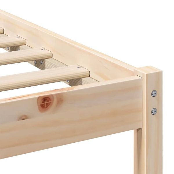 Рамка за легло Кафяво 100 x 200 cm Солидно борово дърво