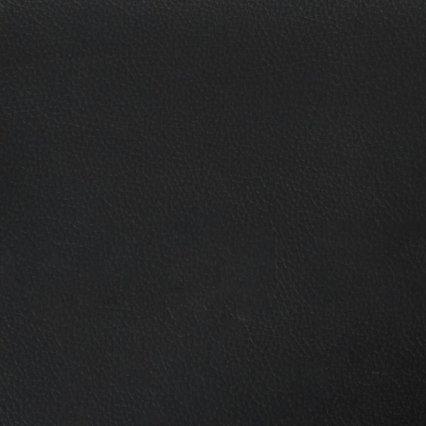 Двуместен диван, черен, 140 см, изкуствена кожа