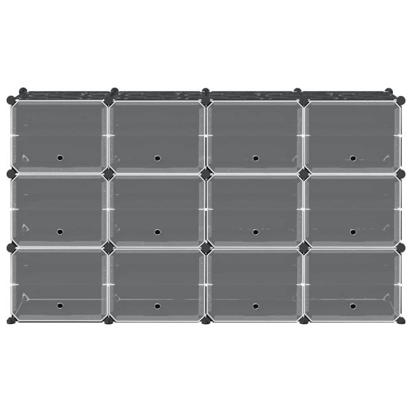 Органайзер за кубчета за съхранение с 12 кубчета и вратички