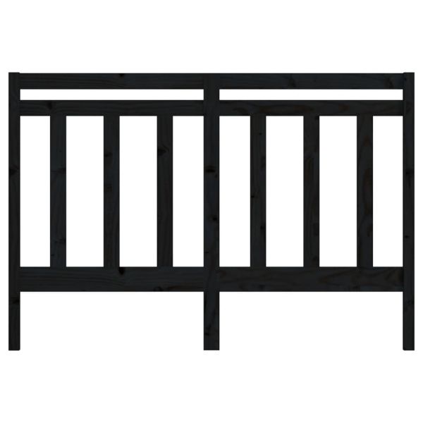 Горна табла за легло, черна, 156x4x100 см, бор масив