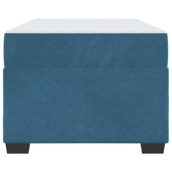 Рамка за легло с матрак Тъмен син 100 x 200 cm текстил