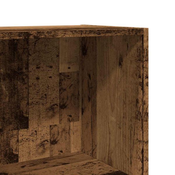 Библиотека, старо дърво, 60x30x114 см, инженерно дърво