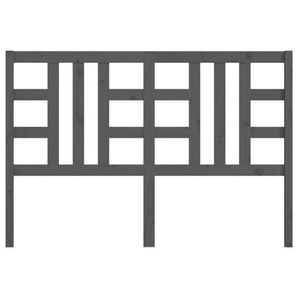 Горна табла за легло, сива, 146x4x100 см, бор масив