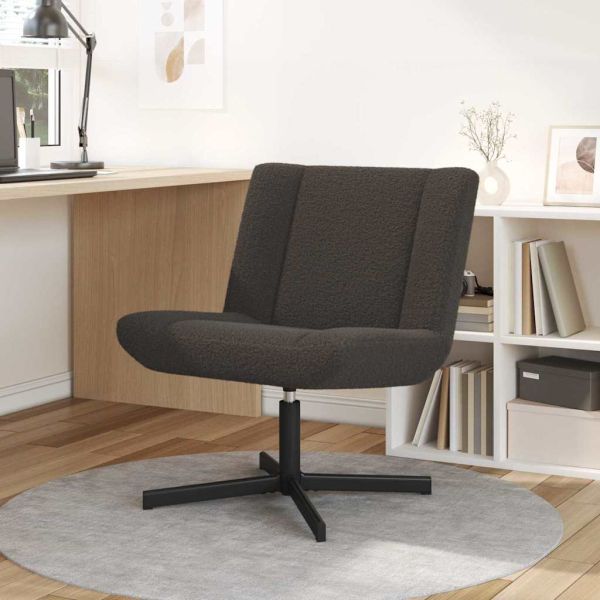 Въртящ се стол Тъмен сив 63 x 75 x 76 см Овча