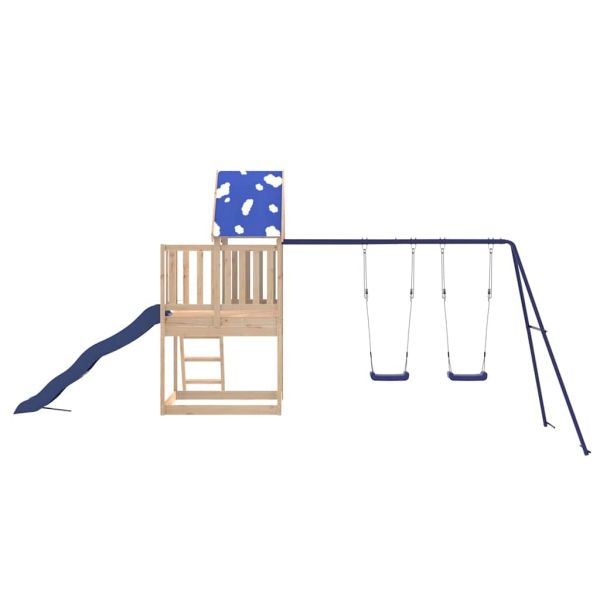 Комбинирано детско съоръжение за игра на открито, бор масив