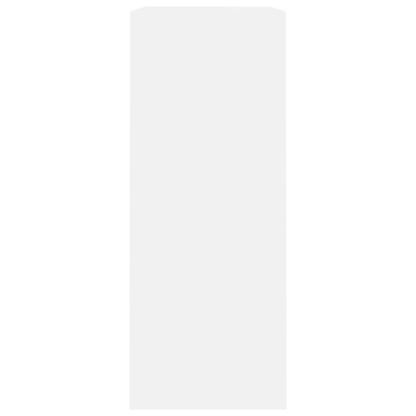 2-етажна библиотека, бяла, 80x30x76,5 см, инженерно дърво