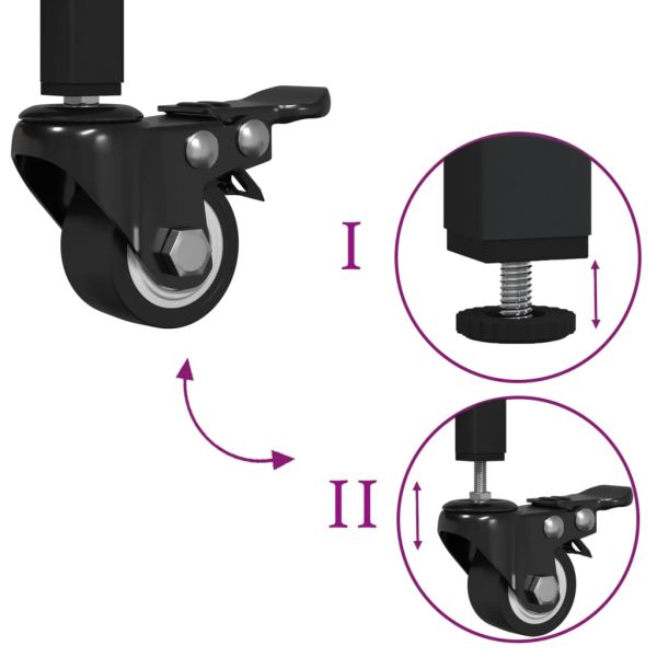 Кухненска количка, опушен дъб, 60x41x76 см, инженерно дърво