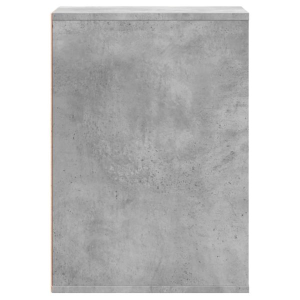 Ъглов шкаф с чекмеджета бетонно сив 40x41x58 см инженерно дърво