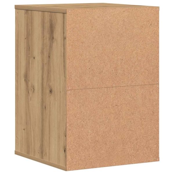 Ъглов скрин с чекмеджета дъб артизан 40x41x58см инженерно дърво