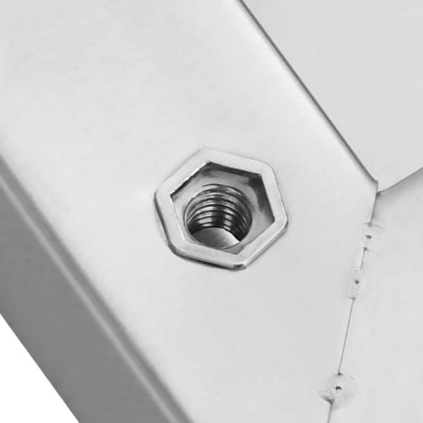 Стенни рафтове 2 бр 100x40x3 см сребристи неръждаема стомана