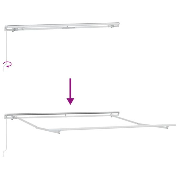 Ръчно прибираща се тента, бордо, 300x250 см