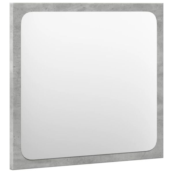 Комплект мебели за баня от 3 части бетонно сив инженерно дърво