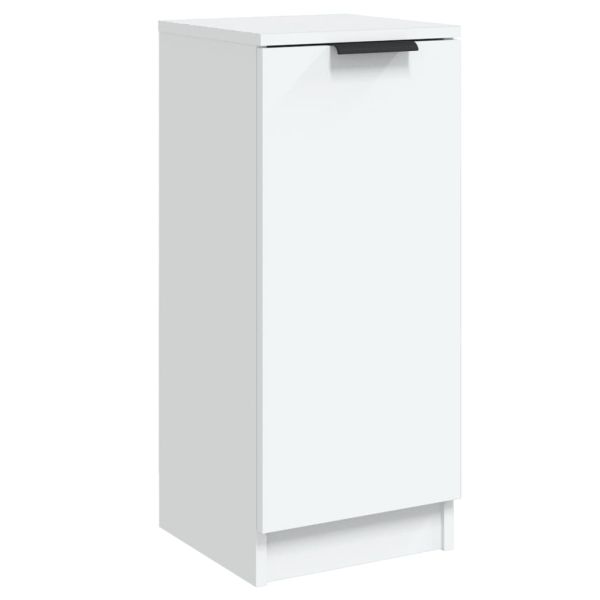 Сайдборд, бял, 30x30x70 см, инженерно дърво