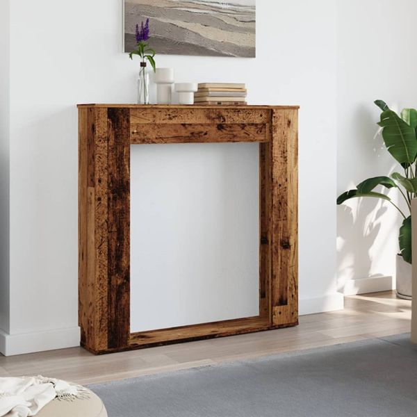 Облицовка за камина старо дърво 100x20x100 см инженерно дърво