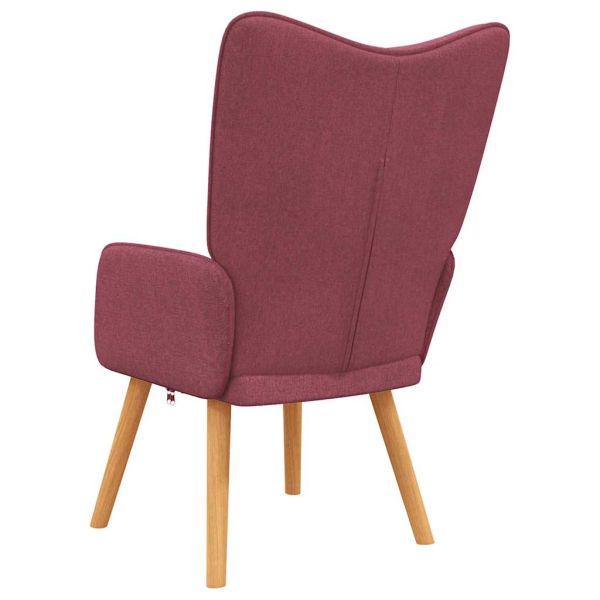 Релаксиращ стол, виненочервен, плат