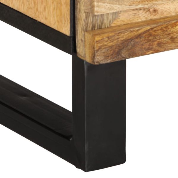 ТВ шкаф, 100x34x46 см, грубо мангово дърво масив