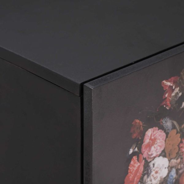 Нощно шкафче с врата 2 pcs Черно 40 x 33 x 46 см