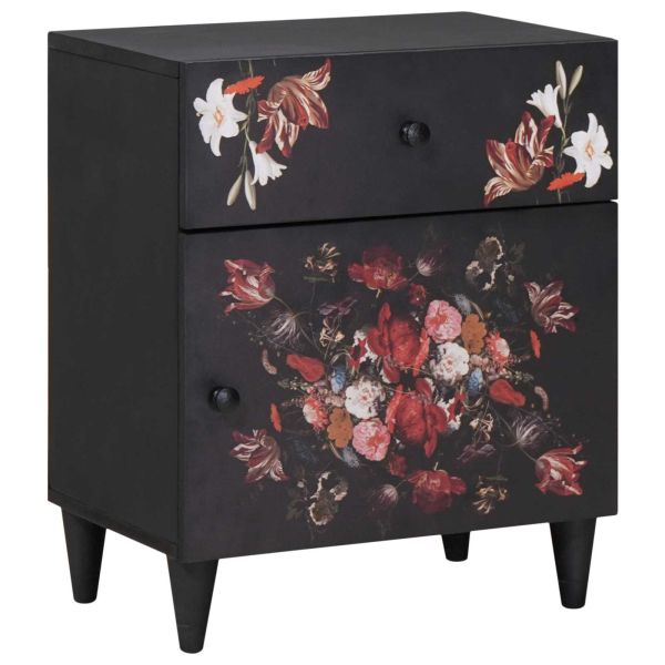 Нощно шкафче Многоцветен 50 x 33 x 60 см Солидно мангово дърво