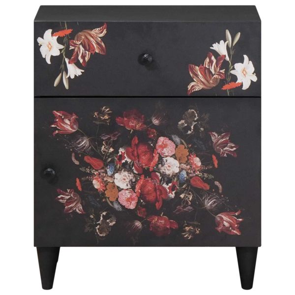 Нощно шкафче Многоцветен 50 x 33 x 60 см Солидно мангово дърво