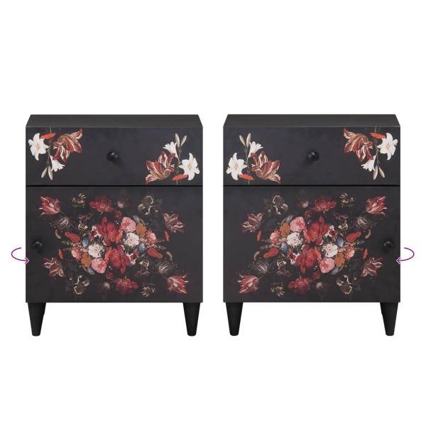 Нощно шкафче Многоцветен 50 x 33 x 60 см Солидно мангово дърво