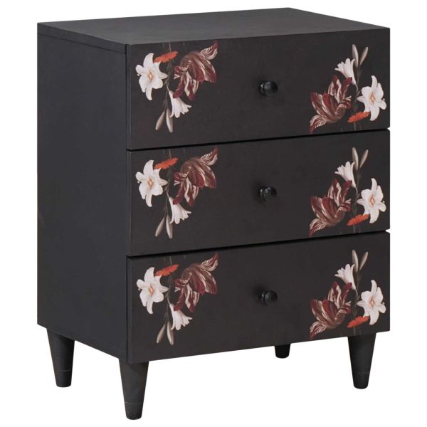 Нощно шкафче Многоцветен 50 x 33 x 60 см Солидно мангово дърво