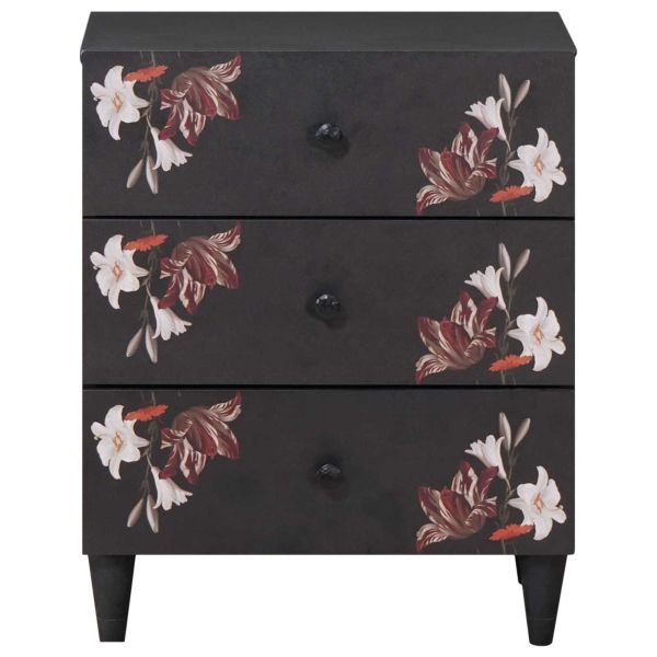 Нощно шкафче Многоцветен 50 x 33 x 60 см Солидно мангово дърво