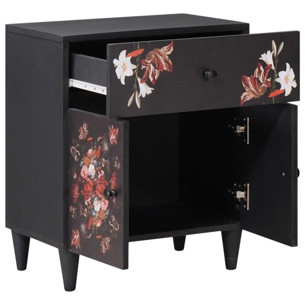 Нощно шкафче Многоцветен 50 x 33 x 60 см Солидно мангово дърво