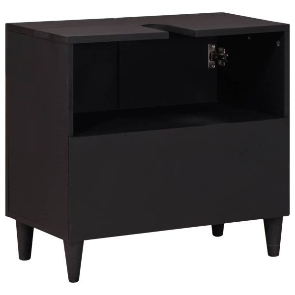 Шкаф за мивка Многоцветен 62 x 33 x 58 см Солидно мангово дърво