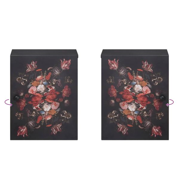 Висящ шкаф Многоцветен 38 x 33,5 x 48 см Солидно мангово дърво