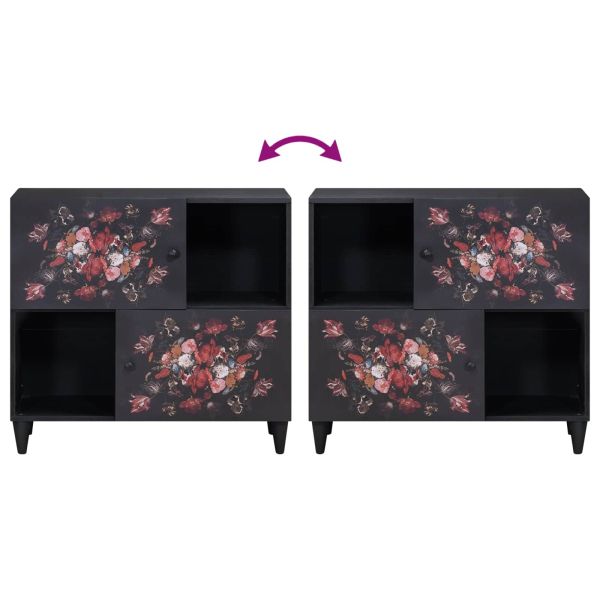 Шкафове за съхранение с врата Многоцветен 80 x 33,5 x 75 см