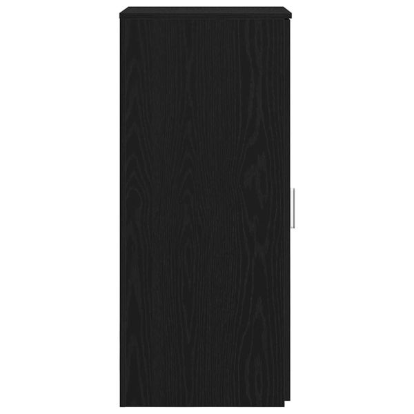 Шкаф за съхранение, черен, 40x45x103,5 см, инженерно дърво