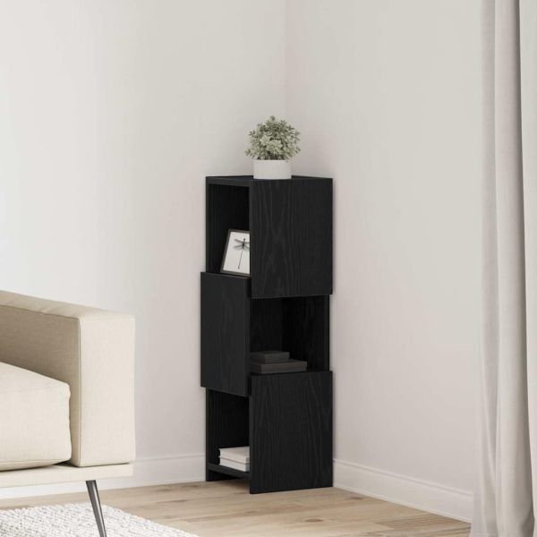 Ъглов шкаф Бяло 25,5x25x80см Инженерно дърво