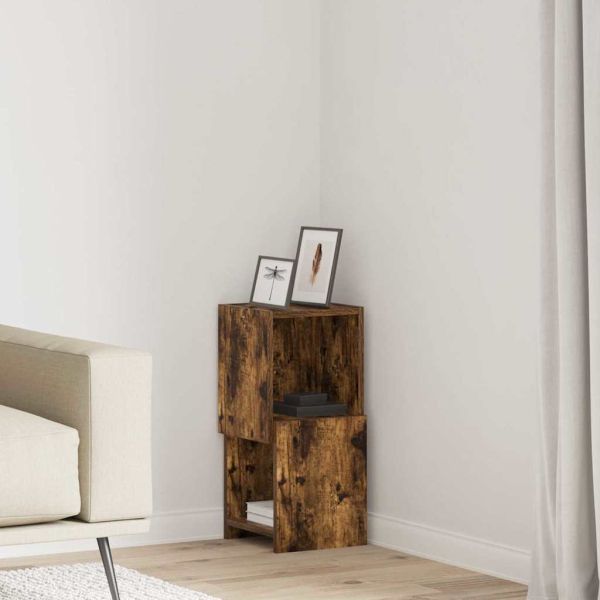 Ъглов шкаф Бяло 25,5x25x55см Инженерно дърво