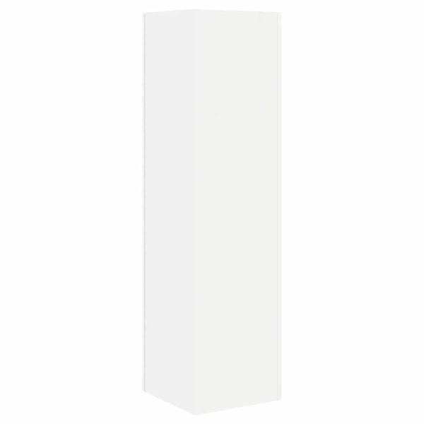 Ъглов шкаф Бяло 27,5x27x102см Инженерно дърво