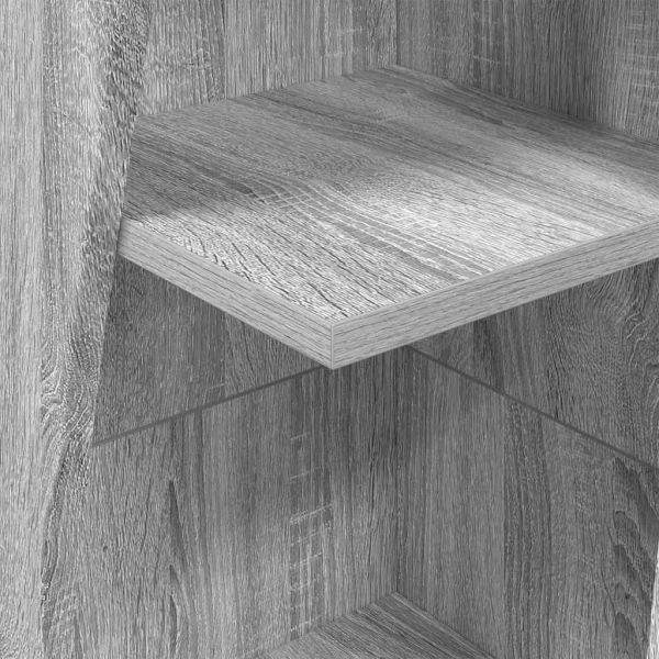 Ъглов шкаф Бяло 27,5x27x140см Инженерно дърво