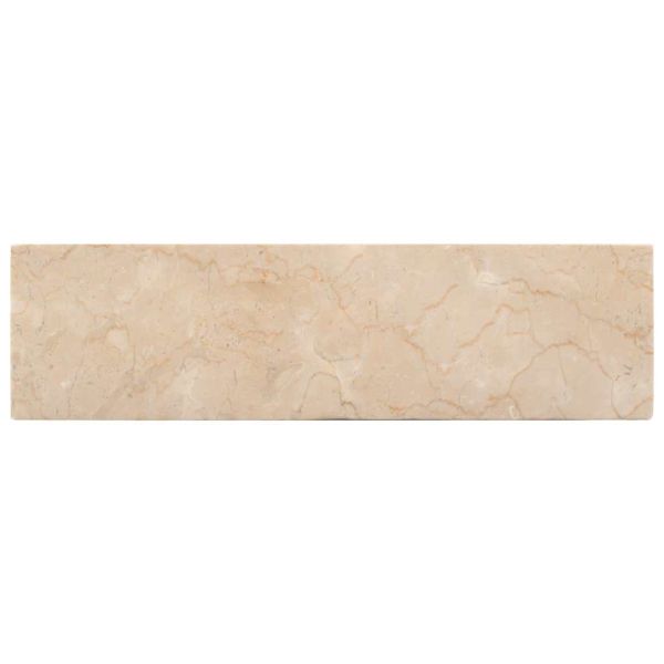 Мивка, 45x30x12 см, мрамор, кремав гланц