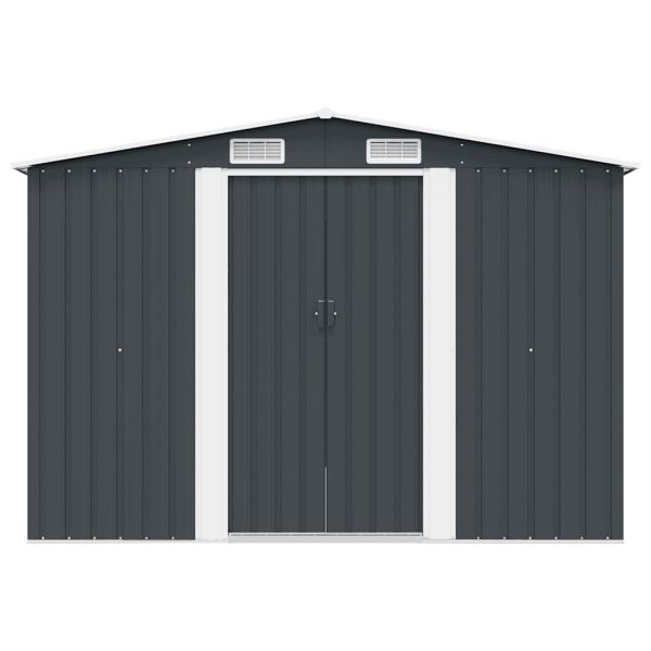 Градинска барака, 257x298x178 см, метал, антрацит