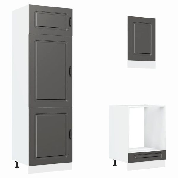 Комплект кухненски шкафове от 7 части Kalmar, инженерно дърво