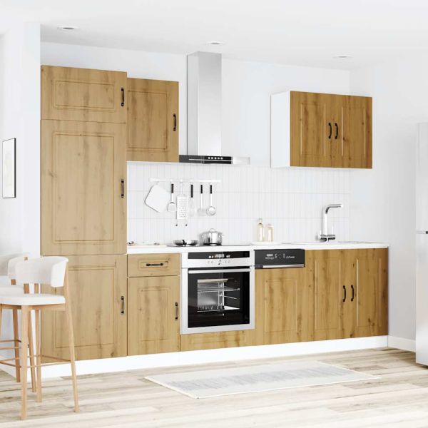 Комплект кухненски шкафове от 7 части Kalmar, инженерно дърво
