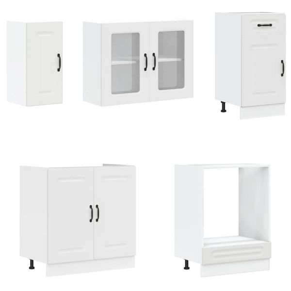 Комплект кухненски шкафове от 8 части Kalmar, инженерно дърво