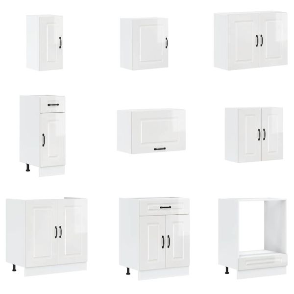 Комплект кухненски шкафове от 14 части Kalmar, инженерно дърво